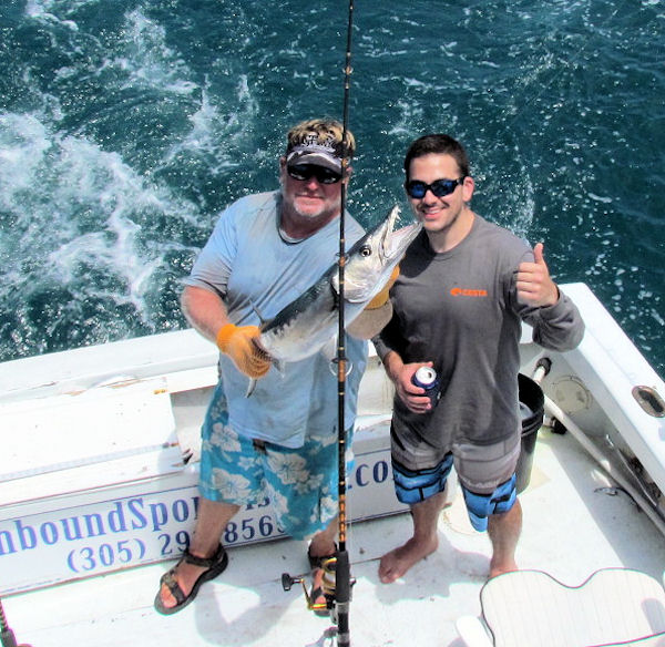 Barracuda Caught and Released in Key West fishing on charter boat Southbound