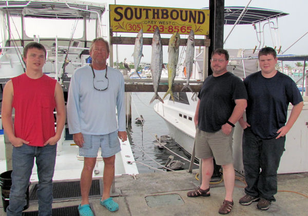 Kingfish and dolphin caught fishing in Key West on Charterboat Southbound