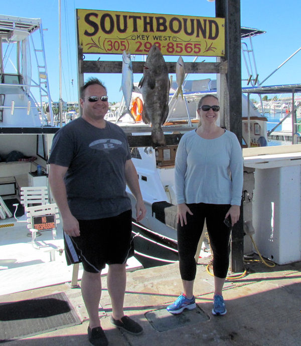 Black Grouper and Mackerels caught in Key West Fishing on Charter Boat Southbound