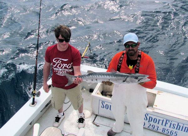 Barracuda caught in Key West fishing on charter boat Southbound