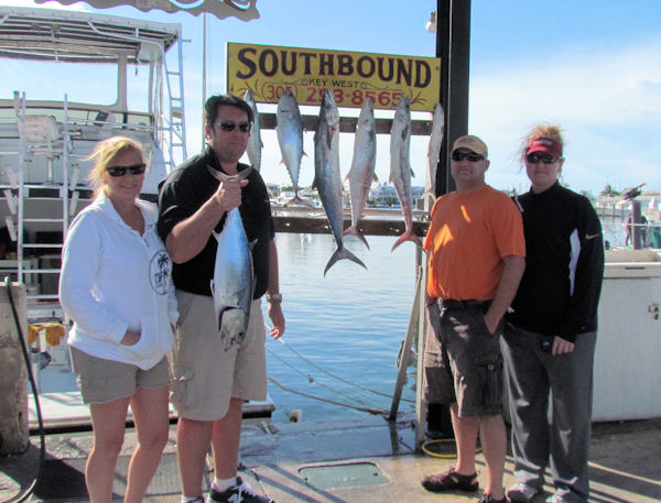 Kingfish , Mackerels and Barracuda caught in Key West fishing on charter boat Southbound