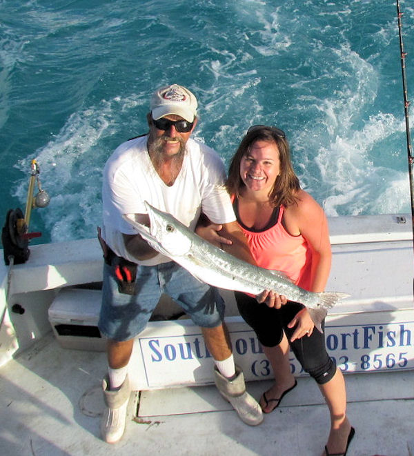 Big Barracuda caught in Key West fishing on charter boat Southbound