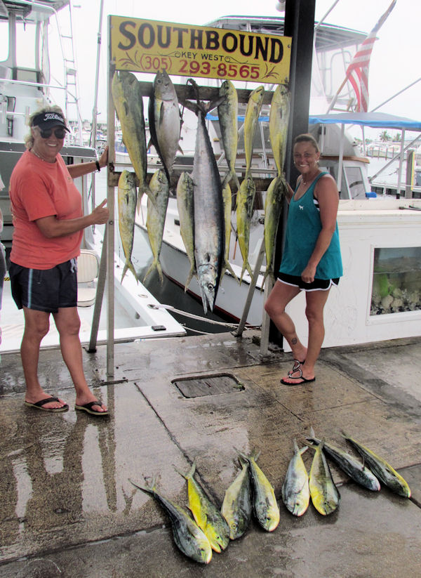 Wahoo, Dolphin and Tuna caught in Key West fishing on Key West charter boat Southbound