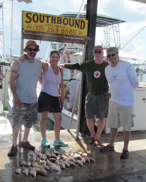 Yellow Tail and Mangro snapper caught in Key West fishing on charter boat Southbound from Charter Boat Row, Key West