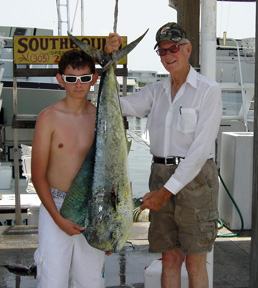 Dolphin caught fishing Key West on Charter Boat Soutbhound