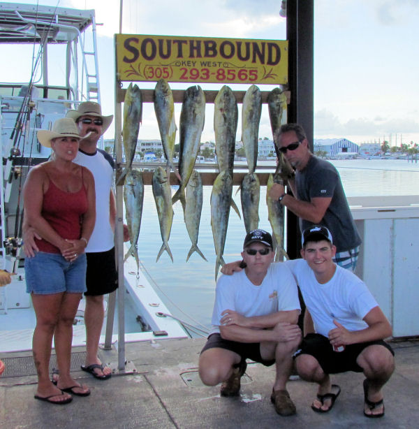 dolphin caught in Key West fishing on charter boat Southbound