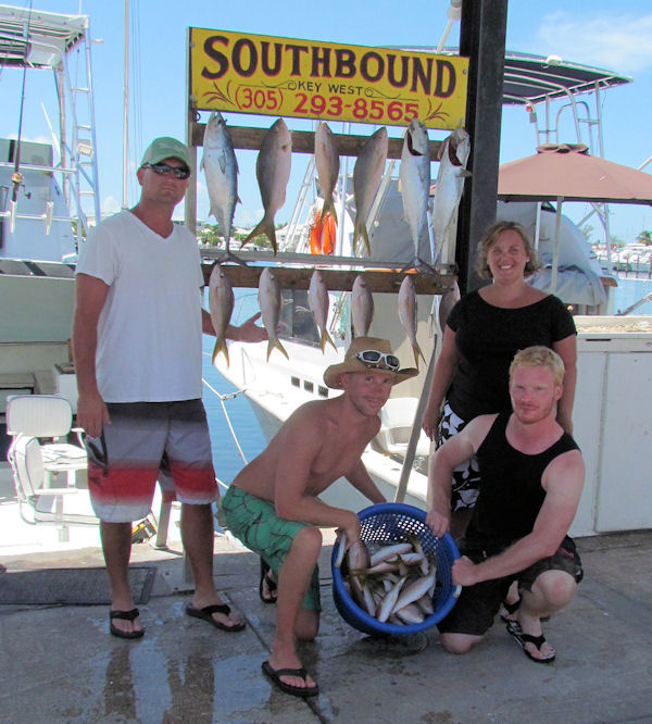 Yellow tails caught in Key West fishing on charter boat Southbound from Charter Boat Row