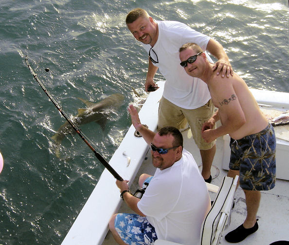 Lemmon Shark caughe on Key West fishing charter boat Southbound from Charter Boat Row Key West