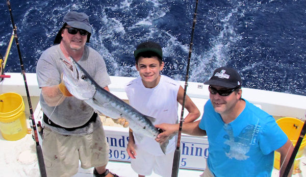 Barracuda aught in Key West fishing on charter boat Southbound from Charter Boat Row