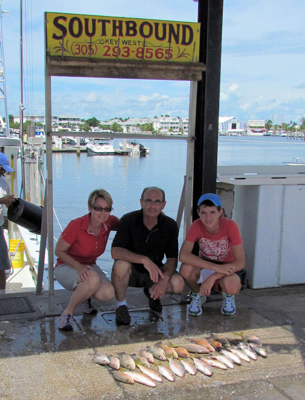 Snapper caught in Key West fishing on charter boat Southbound from Charter Boat Row