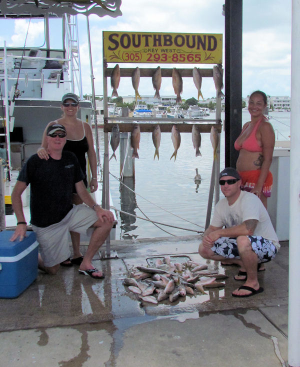 Gray and Yellow tail snapper caught in Key West fishing on charter boat Southbound from Charter Boat Row