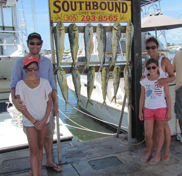 Dolphin Caught in Key West fishing on charter boat Southbound