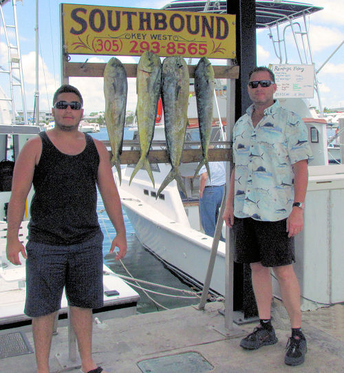 Dolphin caught in Key West fishing on charter boat Soutbhbound from Charter Boat Row Key West