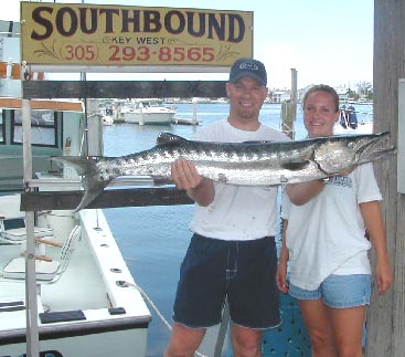 Barracuda caught aboard Southbound in Key West Florida in 2001