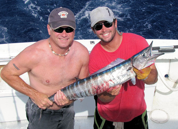 15lb Wahoo caught in Key West fishing on charter boat Soutbhbound from Charter Boat Row Key West
