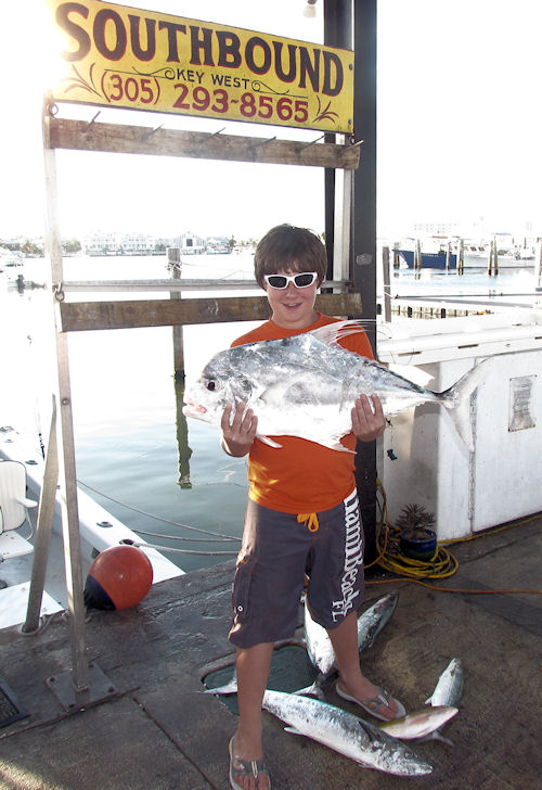 African Pompano caught fishing in Key West on Charter Boat Southbound from Charter Boat Row Key West