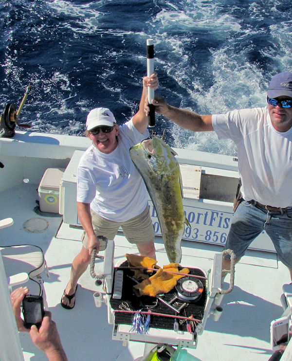 Big dolphin caught fishing Key West on charter boat Southbound from Charter Boat Row Key West