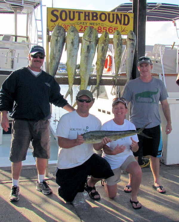 Dolphin caught fishing Key West on charter boat Southbound from Charter Boat Row Key West