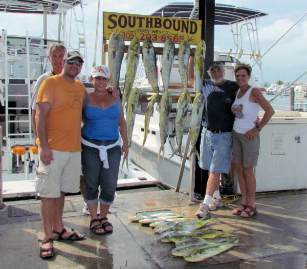Dolphin caught in Key West fisihing on charter boat Southbound from Charter Boat Row, Key West Florida