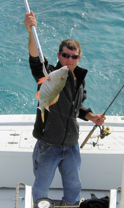 Mutton Snapper caught fishing Key West aboard charter boat Southbound