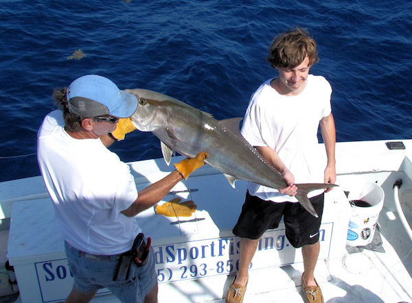 Amberjack caught in Key West fishing on charter boat Southbound from Charter Boat Row, Key West