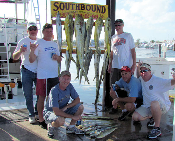 Dolphin and wahoo caught in Key West fishing on Key West charter boat Southbound