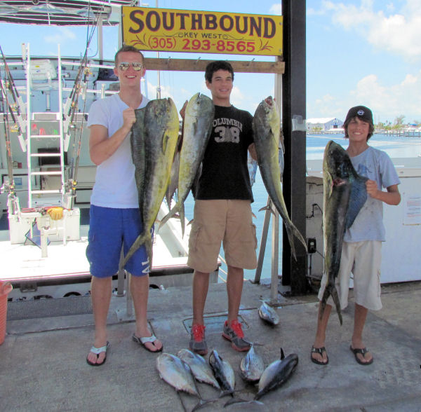 Dolphin caught in Key West fishing on charter boat Soutbhbound from Charter Boat Row Key West
