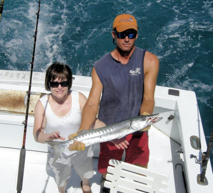 Barracuda Caught fishing on Charter Boat Southbound in Key West, Florida