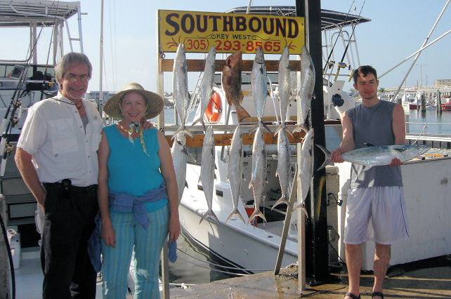 Mackerels, Jack and Grouper caught in Key West fishing on charter boat Southbound From Charter Boat Row Key West