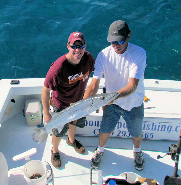 Barracuda caught fishing Key West on charter boat Southbound from Charter Boat Row Key West