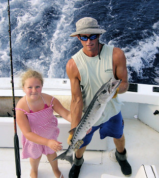 Barracuda caught fishing on charter boat Southbound in Key West, Florid