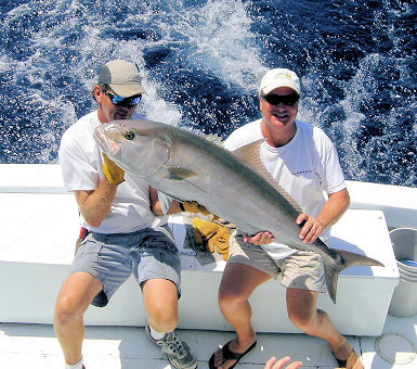 Amberjack caught on Key West deep sea fishing charter boat Southbouhd from Charter Boat Row Key West