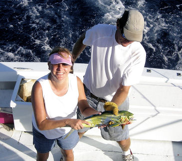 Dolphin caught on Key West deep sea fishing charter boat Southbouhd from Charter Boat Row Key West