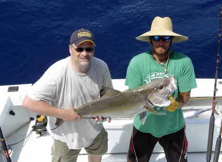 Amberjack caught fishing Key West Florida on charter boat Southbound
