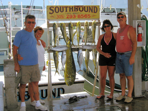 Dolphin caught fishing on Charter Boat Southbound in Key West Florida