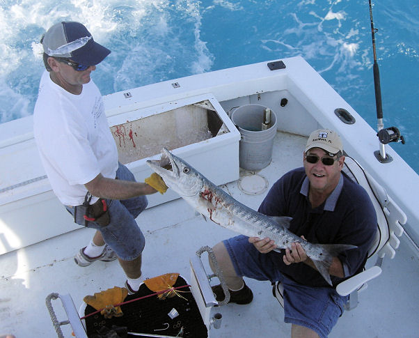 Big Barracuda caught in Key West fishing on charter boat Southbound from Charter Boat Row, Key West