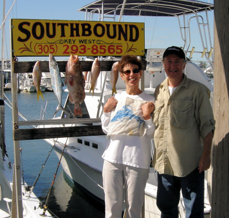 Some bottom fish caught fishing aboard the Charter Boat Southbound in Key West, Florida