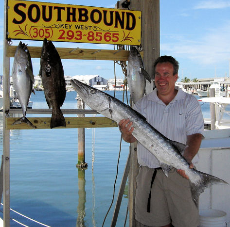Big Barracuda caught fishing in Key West on charter boat Southbound