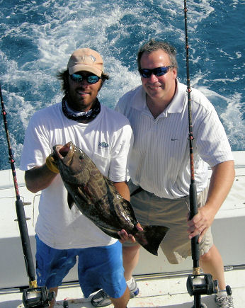 Black Grouper caught fishing in Key West on charter boat Southbound