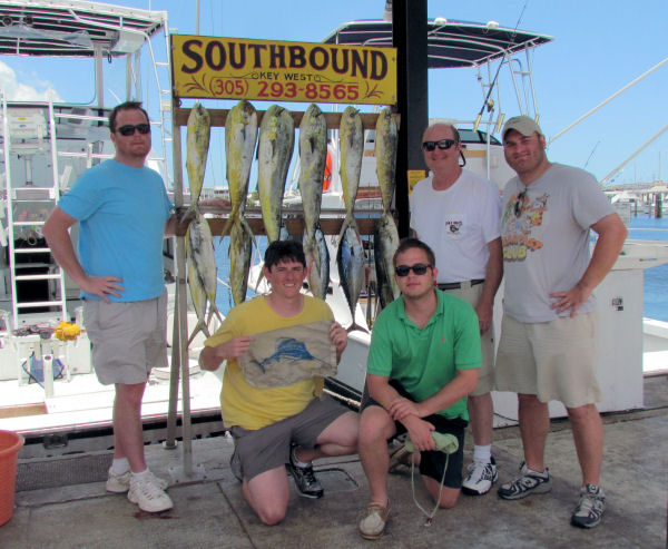 Dolphin and bonitos caught in Key West fishing on charter boat Southbound from Charter Boat Row, Key West