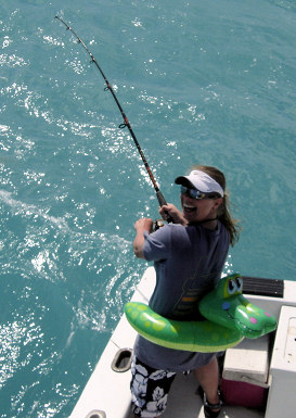 Don't think she can swim