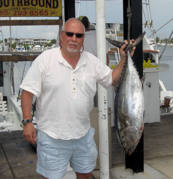 29lb Black Fin Tuna caugth in Key West fishing on Key West charter boat Southbound from Charter Boat Row