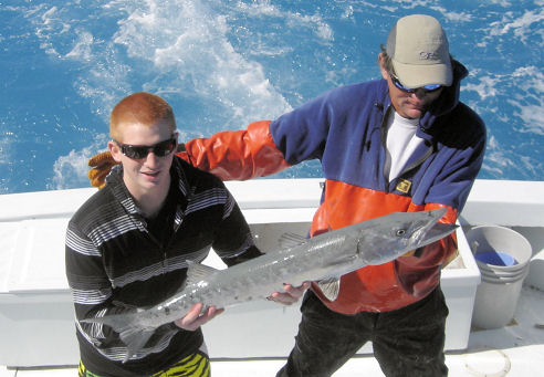 Big Barracuda caught on a Key West Fishing charter with Charter Boat Southbound