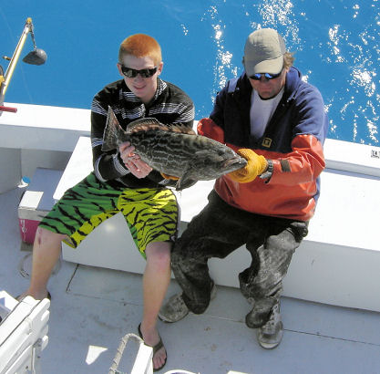 Black Grouper caught on a Key West Fishing charter with Charter Boat Southbound