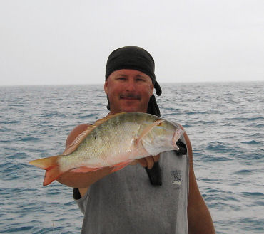 Tasty Mutton Snapper caught on charter boat Southbound while fishing in Key West, Florida