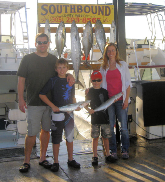 Kingfish, Mackerel and Tuna caught in Key West Fishing on Key West Charter fishing boat Southbound from Charter Boat Row Key West