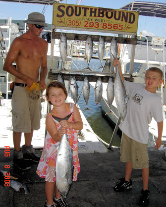 Bonitos caught fishing on charter boat Southbound in Key West, Florid