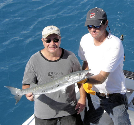 Barracuda caught reef fishing in Key West, Florida