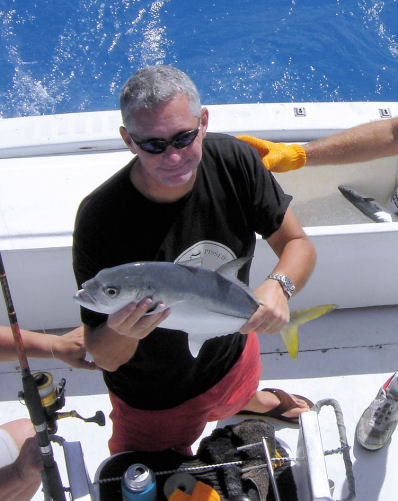 Horse Eye Jack caught reef fishing in Key West, Florida