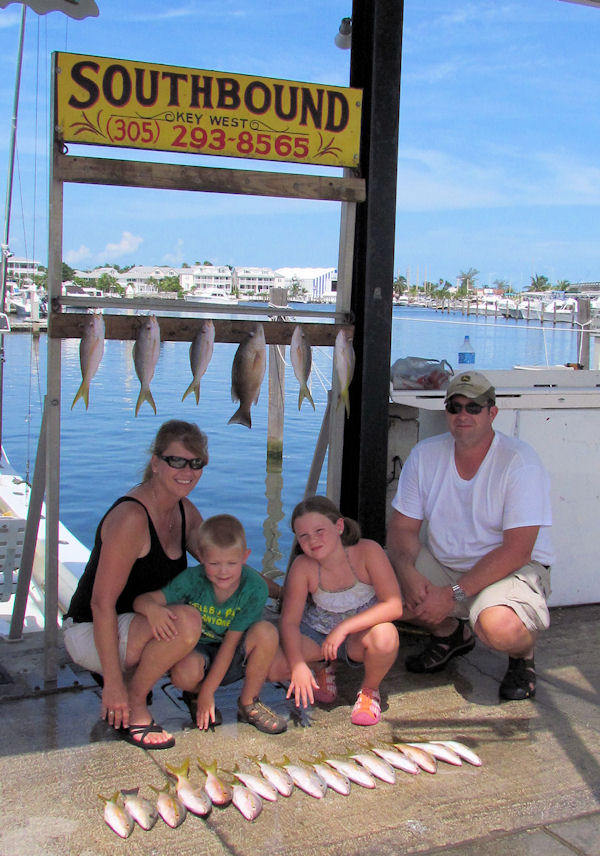 Snappers caught in Key West fishing on charter boat Southbound from Charter Boat Row